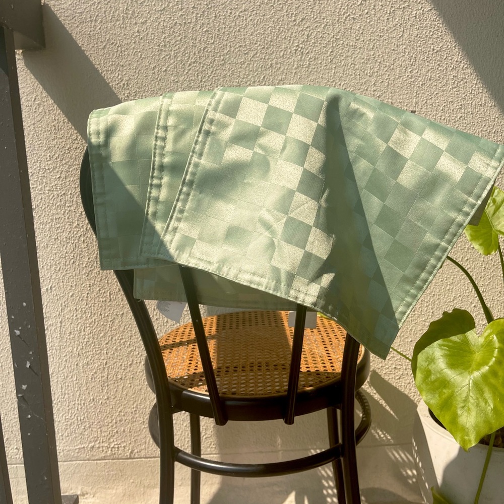 Vintage Green Checkered Placemats